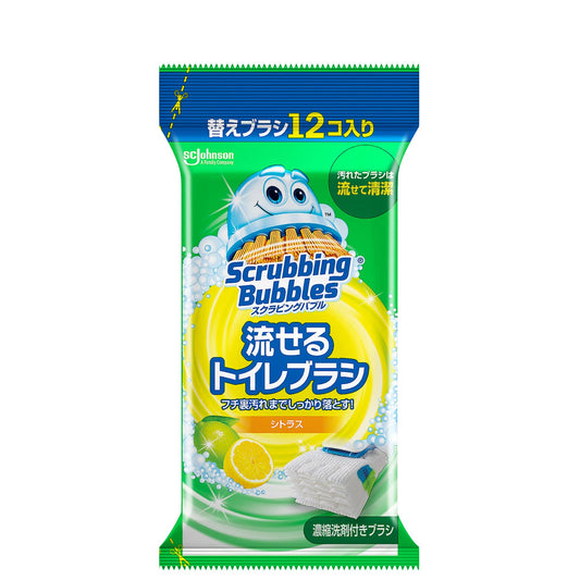 スクラビングバブル　流せるトイレブラシ　シトラス替え 容量12ｺ ジョンソン 住居洗剤・トイレ用