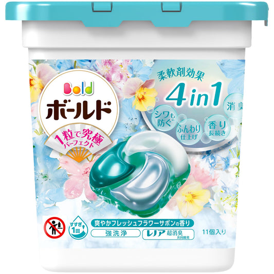 ボールドジェルボール４Ｄ爽やかフレッシュフラワーサボンの香り　本体 容量11ｺＰ＆Ｇ 衣料用洗剤