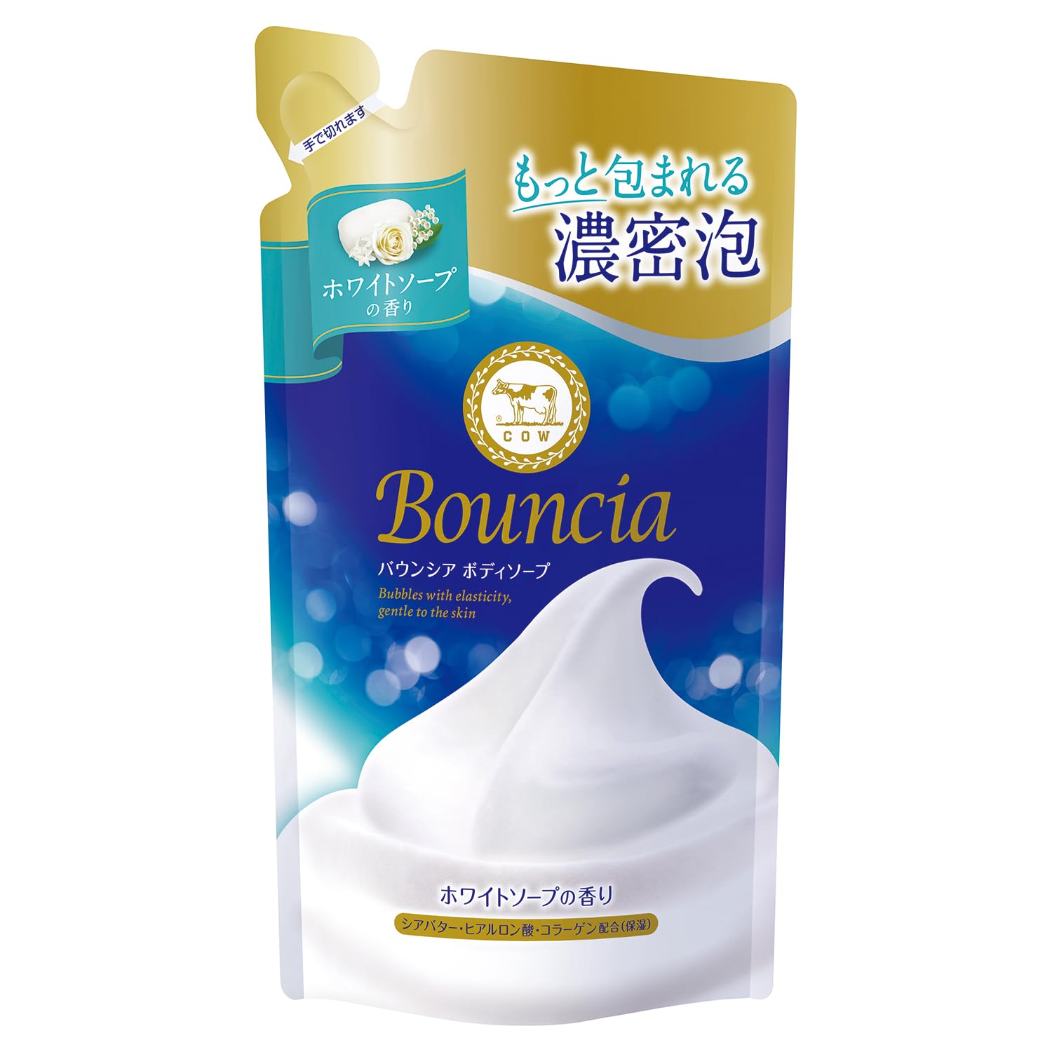 バウンシア　ボディソープ　ホワイトソープの香り　詰替用 容量360ML 牛乳石鹸共進社 ボディソープ
