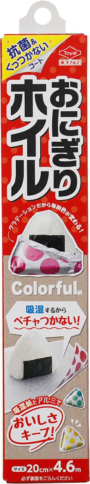 おにぎりホイル　Ｃｏｌｏｒｆｕｌ柄４．６Ｍ 容量1ﾎﾝ 東洋アルミ お弁当用品