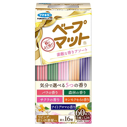 ベープマット素敵な香りアソート６０枚入 容量60ﾏｲ フマキラー 殺虫剤・ハエ・蚊