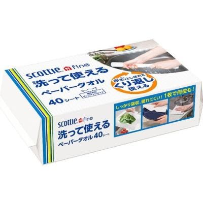 スコッティ　ファイン　洗って使えるペーパータオル　４０シート 容量40マイキッチンタオル