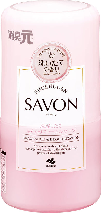 消臭元ＳＡＶＯＮ　洗濯したてふんわりフローラルソープ 容量400ML 小林製薬 芳香剤・部屋用