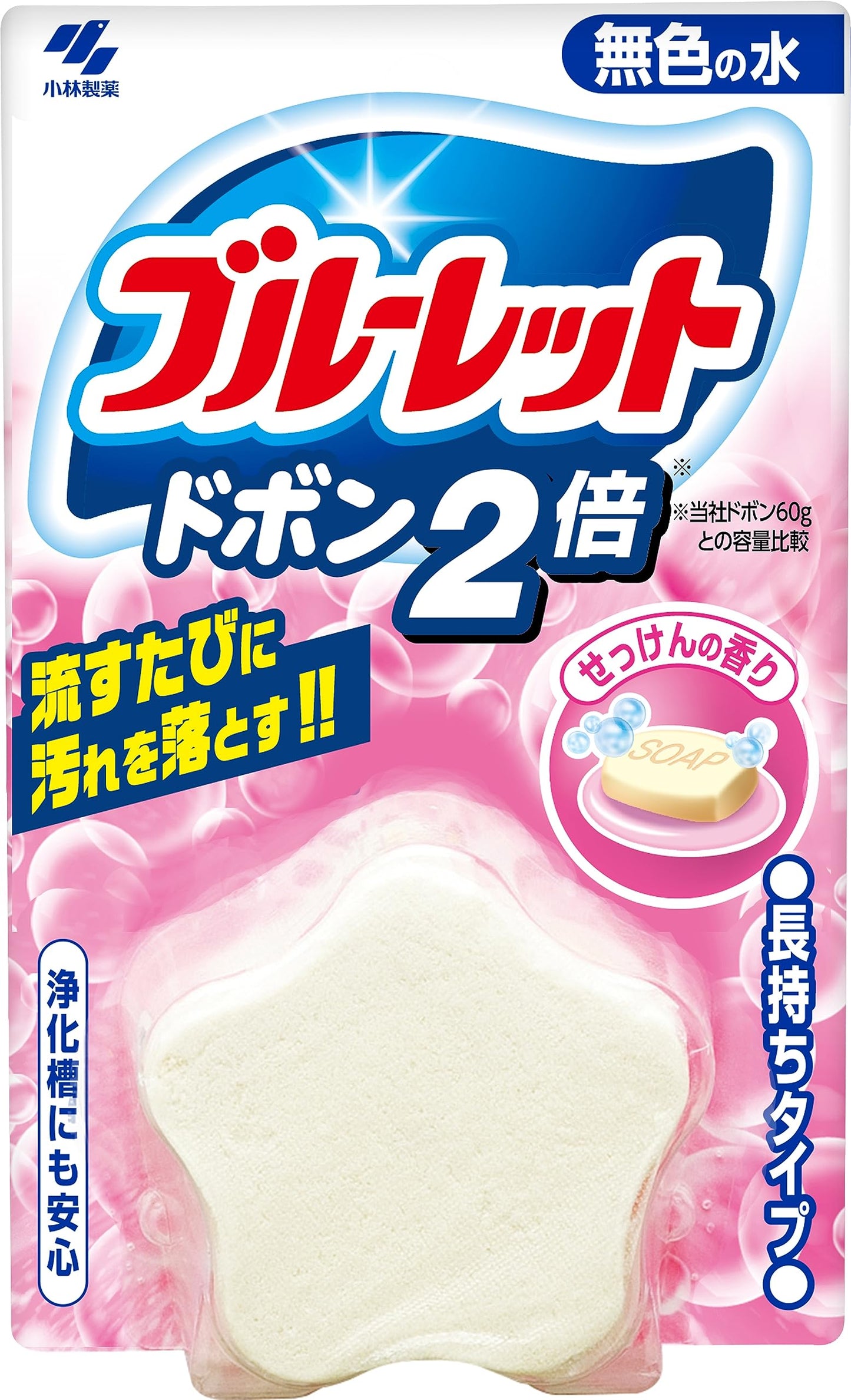 ブルーレットドボン２倍　無色せっけん 容量120G 小林製薬 芳香剤・タンク