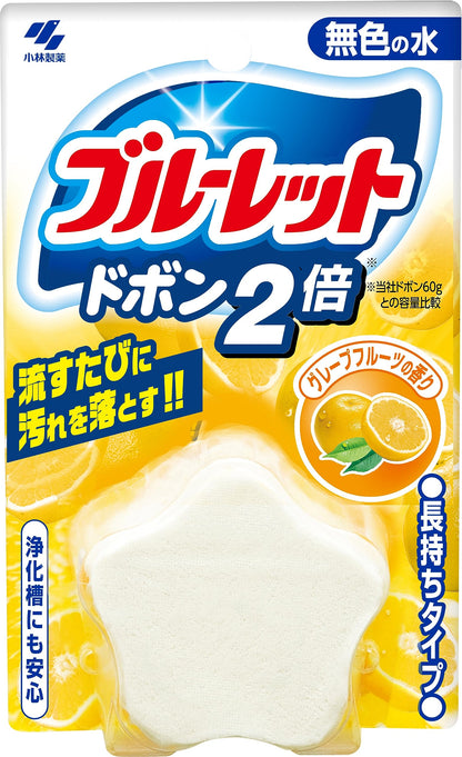 ブルーレットドボン２倍　無色グレープフルーツ 容量120G 小林製薬 芳香剤・タンク