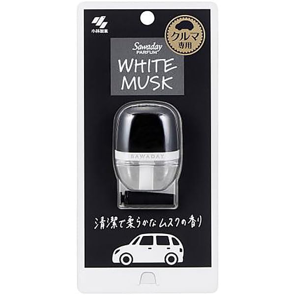 ＳＡＷＡＤＡＹクルマ専用クリップパルファムホワイトムスク 容量6ML 小林製薬 芳香剤・車用