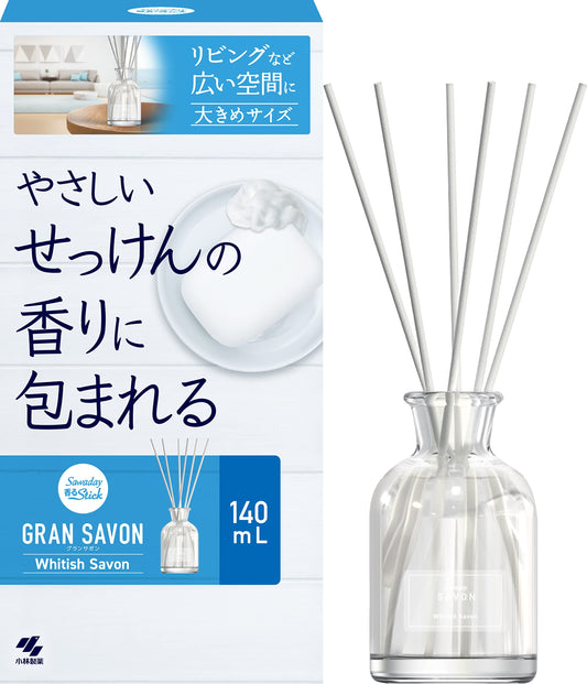 Ｓａｗａｄａｙ香るＳｔｉｃｋグランサボンホワイティッシュサボンの香り 容量140ML芳香剤・部屋用
