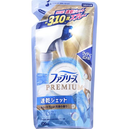 ファブリーズ速乾ジェット　あらいたてのお洗濯の香り　つめかえ 容量320ML Ｐ＆Ｇ 芳香剤
