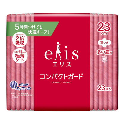 エリス　コンパクトガード　多い昼用　23cm　羽つき　２３枚入 容量23枚 大王製紙 生理用品