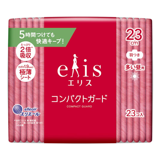 エリス　コンパクトガード　多い昼用　23cm　羽つき　２３枚入 容量23枚 大王製紙 生理用品