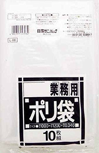 Ｌ－９６　ダストカート用１２０Ｌ　透明　１０枚 容量0枚 日本サニパック ゴミ袋・ポリ袋