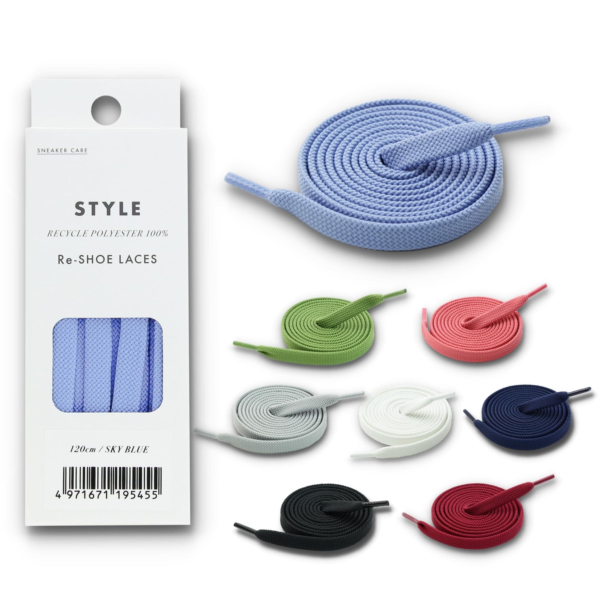 ＳＮＥＡＫＥＲ　ＣＡＲＥ　Ｒｅ－ＳＨＯＥ　ＬＡＣＥＳ　１２０センチ　スカイブルー容量1ソクシューケア