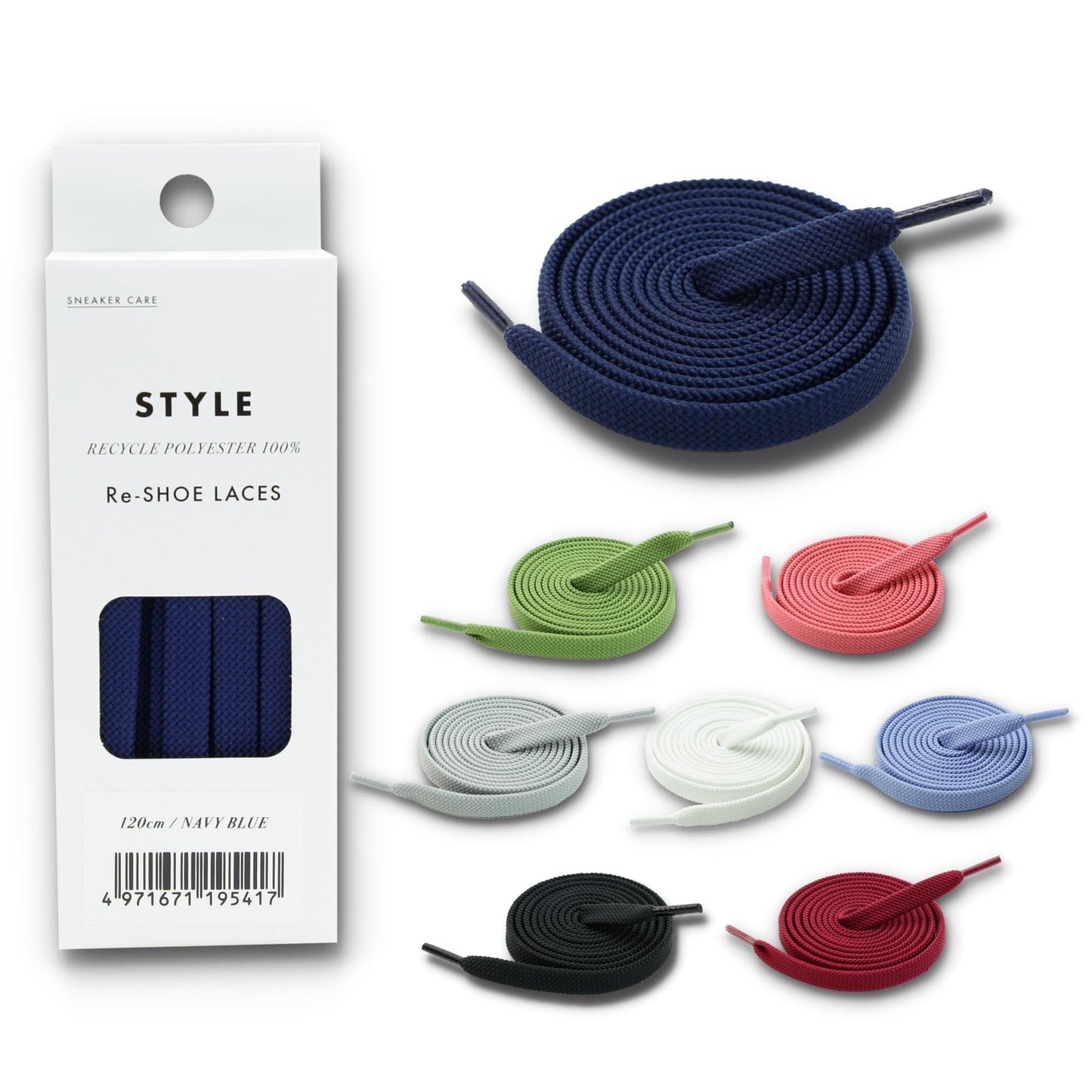 ＳＮＥＡＫＥＲ　ＣＡＲＥ　Ｒｅ－ＳＨＯＥ　ＬＡＣＥＳ　１４０センチ　ネイビーブルー容量1ソクシューケア