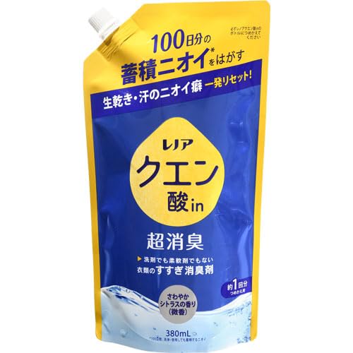レノアクエン酸ｉｎ超消臭さわやかシトラスの香り（微香）つめかえ用 容量380MLＰ＆Ｇ