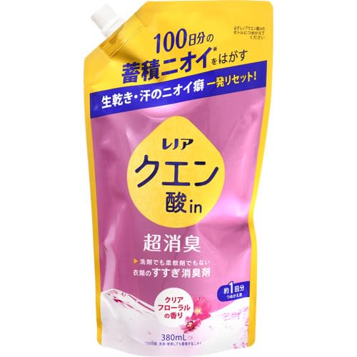 レノアクエン酸ｉｎ超消臭クリアフローラルの香りつめかえ用 容量380ML Ｐ＆Ｇ