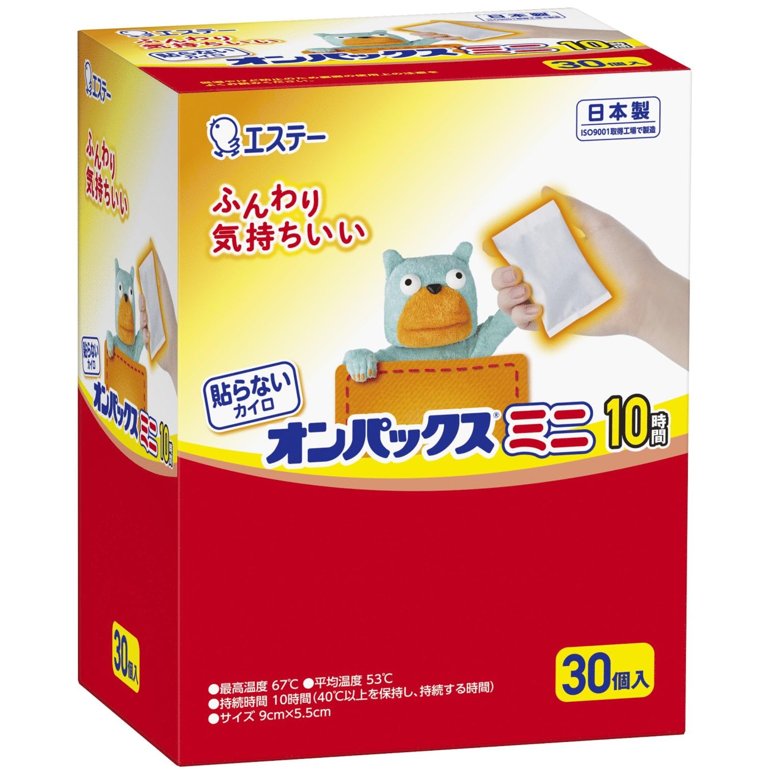 貼らないオンパックスミニ３０Ｐ 容量30ｺ エステー カイロ