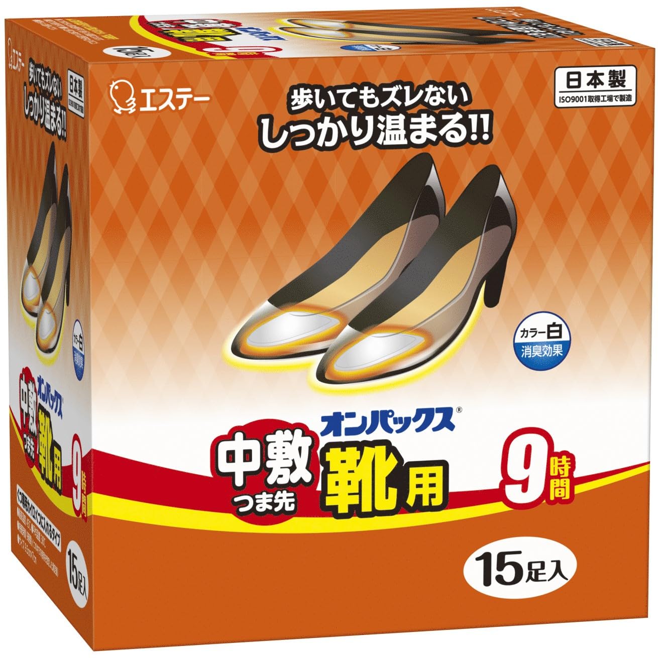 オンパックス中敷つま先靴用１５Ｐ 容量15ｺ エステー カイロ