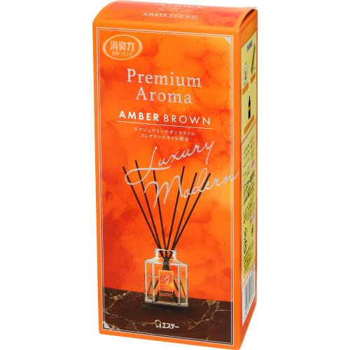 お部屋の消臭力　Ｐｒｅｍｉｕｍ　Ａｒｏｍａ　Ｓｔｉｃｋ　本体　アンバーブラウン 容量50MLエステー