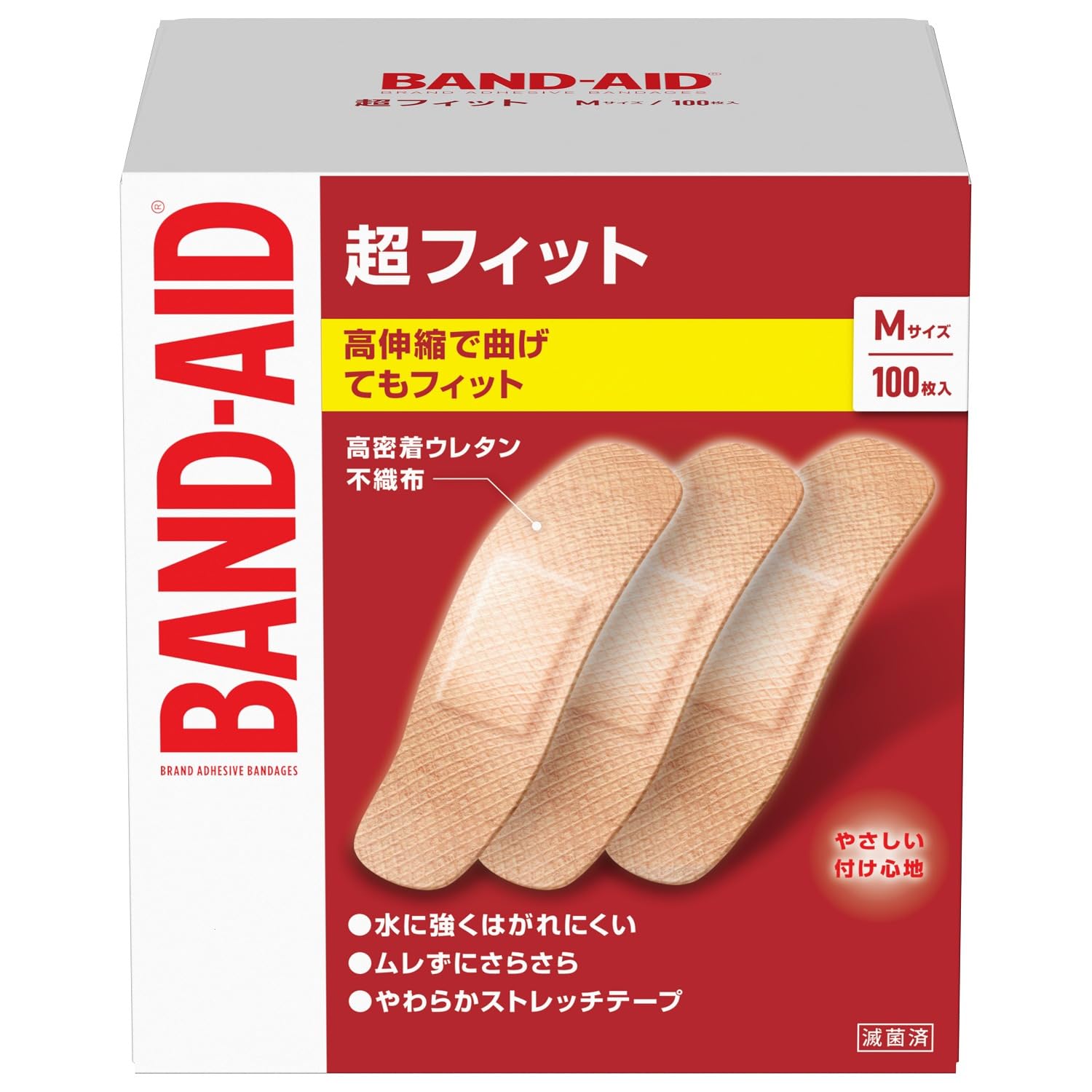 バンドエイド超フィット　Mサイズ　100枚 容量100マイ ジョンソン・エンド・ジョンソン 絆創膏