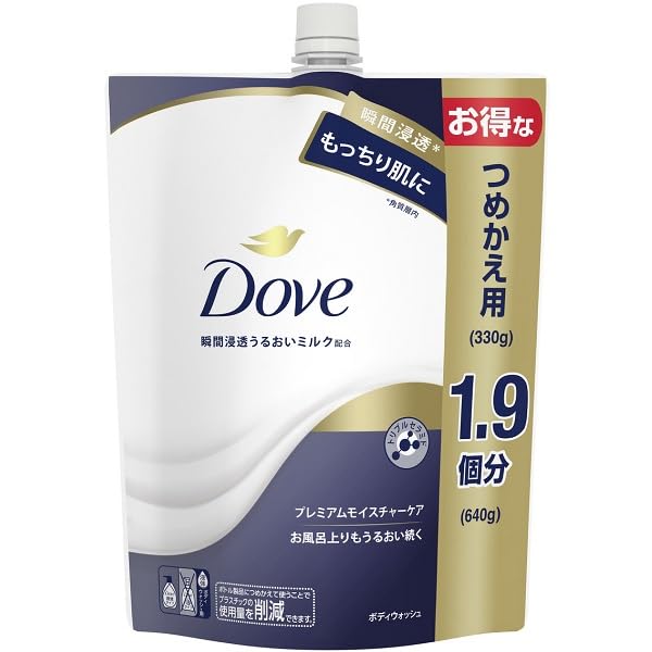ダヴ　ボディウォッシュ　プレミアム　モイスチャーケア　つめかえ用　６４０ｇ 容量640Gボディソープ