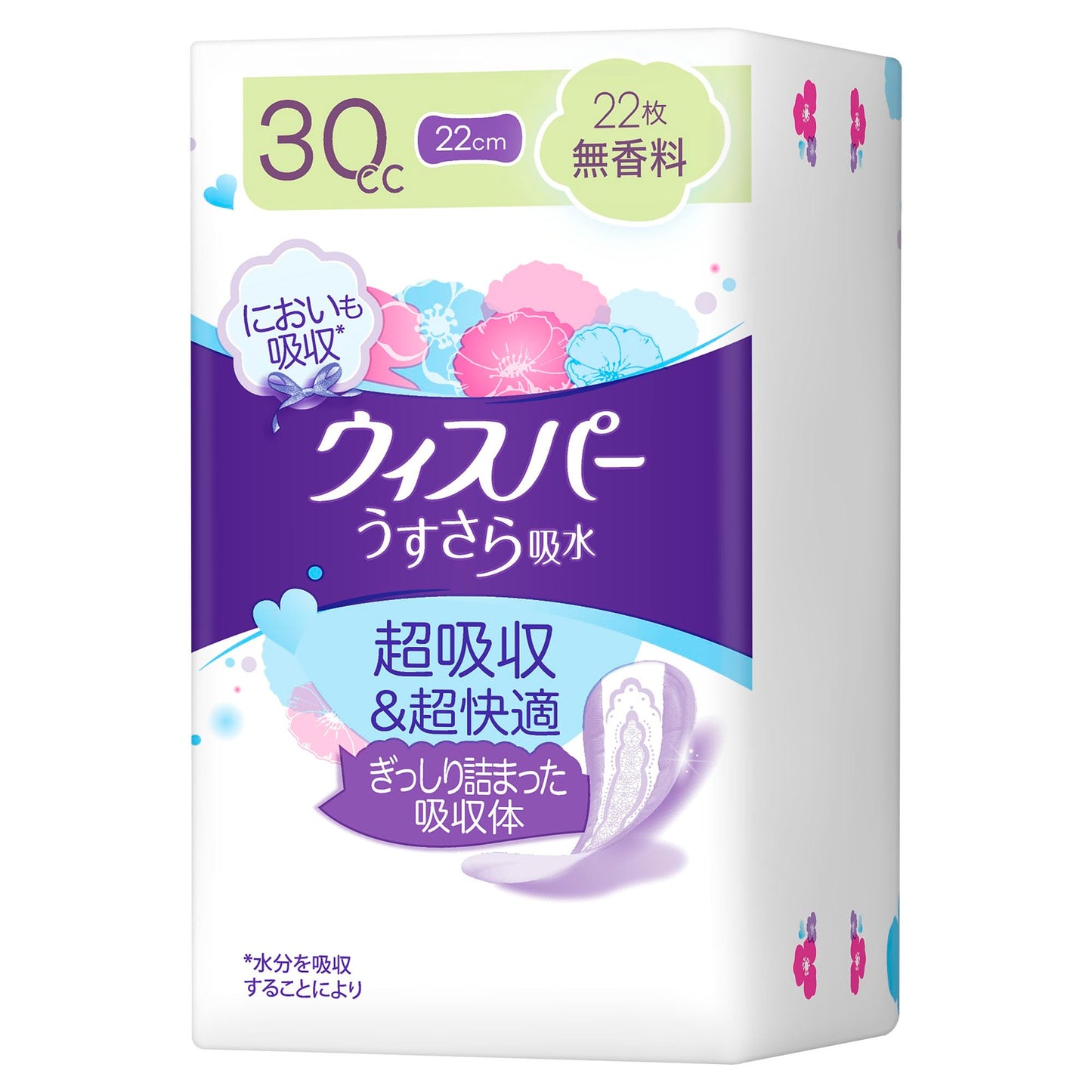 ウィスパーうすさら吸水　３０ｃｃ　２２枚　無香料 容量22ﾏｲ Ｐ＆Ｇ