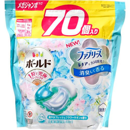 ボールドジェルボール４Ｄ爽やかフレッシュフラワーサボンの香り　つめかえメガジャンボサイズ 容量70ｺＰ＆Ｇ