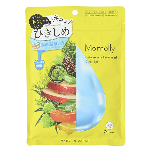 Ｍａｍｏｌｌｙデイリーモイストフェイシャルマスククリアスパ 容量7ﾏｲコスメステーション シートマスク