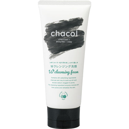 ｃｈａｃｏｌ　炭＆酵素　Ｗクレンジング洗顔フォーム　１３０ｇ 容量130G熊野油脂 洗顔・クレンジング