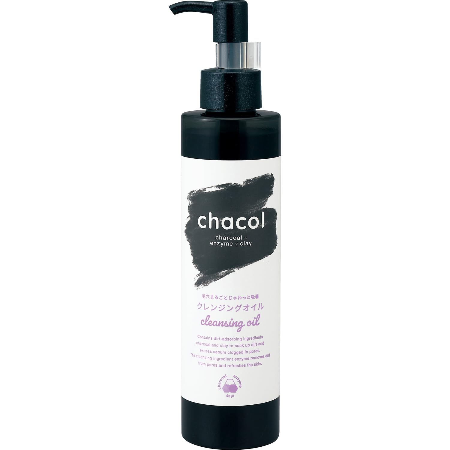 ｃｈａｃｏｌ　炭＆酵素　クレンジングオイル　２００ｍｌ 容量200ML熊野油脂 メイク落とし・クレンジング