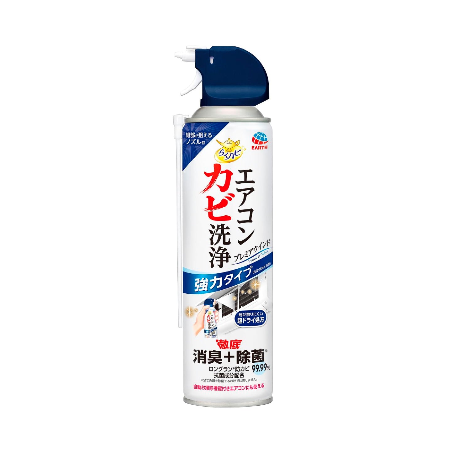 らくハピ　エアコンカビ洗浄　プレミアウインド 容量350ML アース製薬 エアコン掃除
