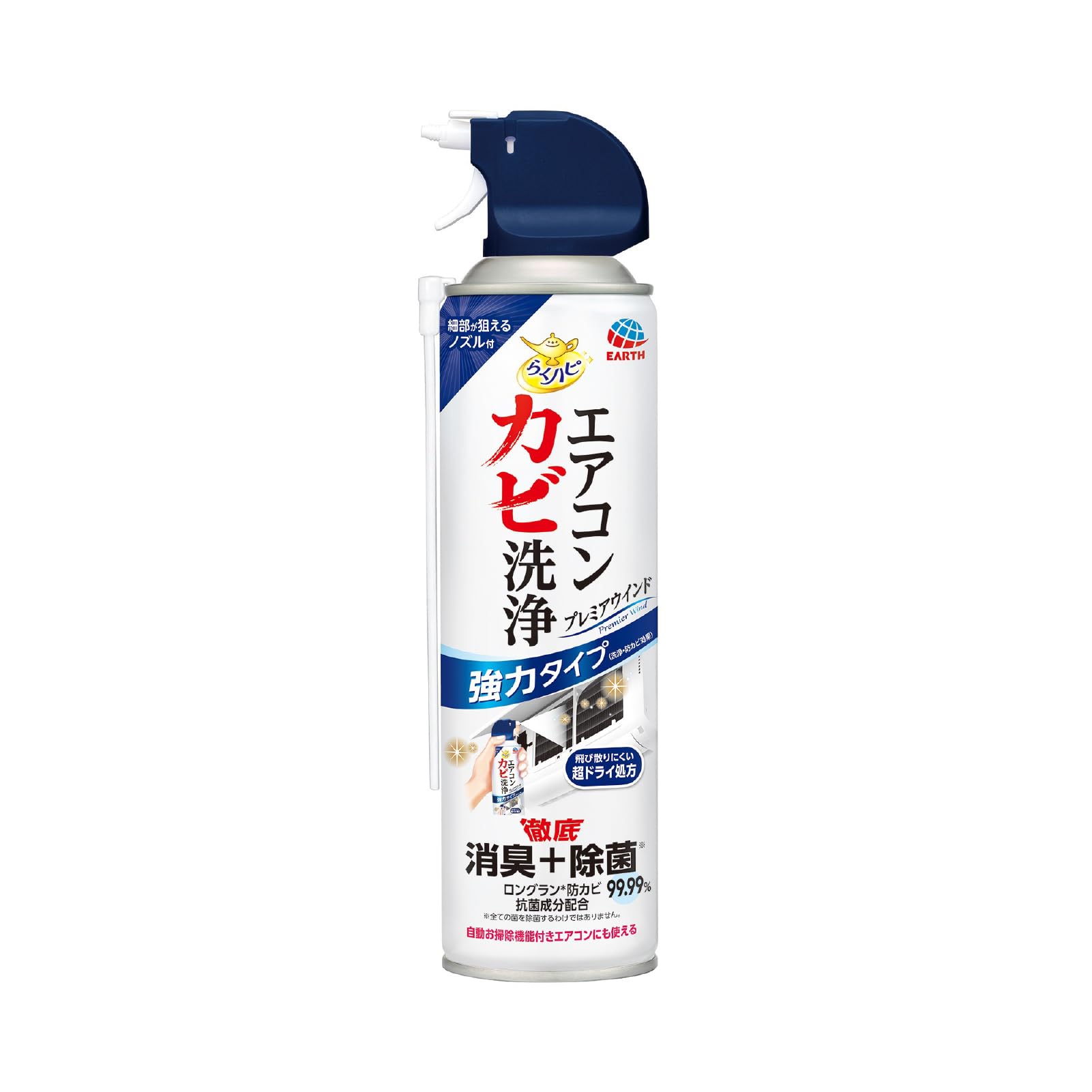らくハピ　エアコンカビ洗浄　プレミアウインド 容量350ML アース製薬 エアコン掃除