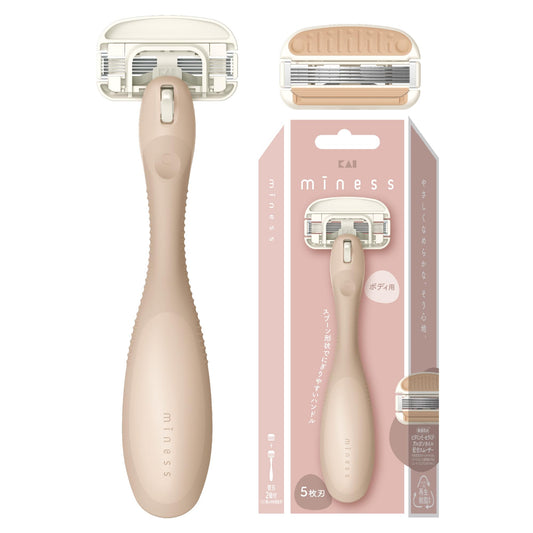 ＧＡ０１３０　ｍｉｎｅｓｓ　ボディ用カミソリ　替刃２個付 容量2ｺ 貝印 女性用カミソリ