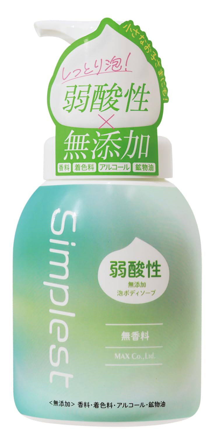 Ｓｉｍｐｌｅｓｔ　弱酸性無添加泡ボディソープ　本体 容量400ML マックス ボディソープ