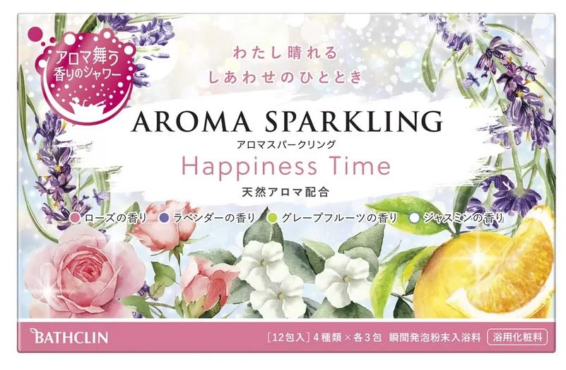 アロマスパークリング　Ｈａｐｐｉｎｅｓｓ　Ｔｉｍｅ　３０ｇ×１２包 容量12ﾎｳバスクリン 入浴剤
