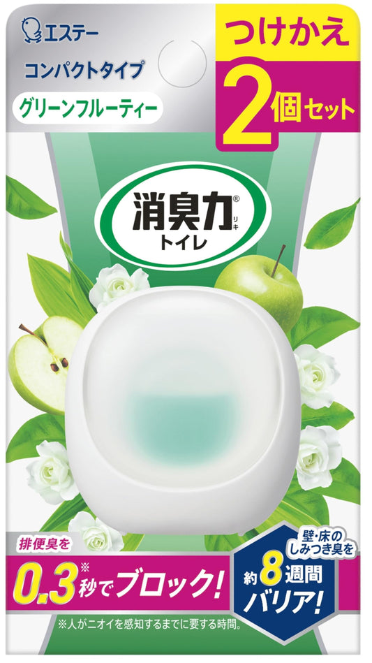 消臭力　コンパクト　トイレ用　つけかえ２個セット　グリーンフルーティー 容量2ｺ芳香剤・トイレ用