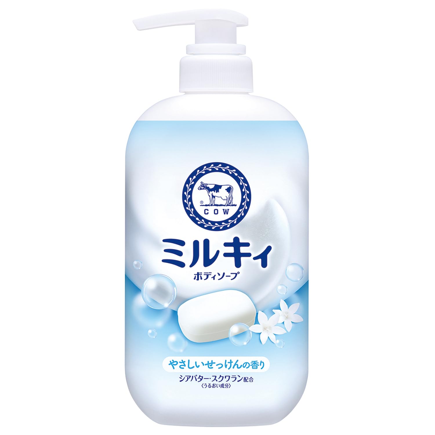 ミルキィボディソープ　やさしいせっけんの香り　ポンプ付 容量500ML 牛乳石鹸共進社 ボディソープ