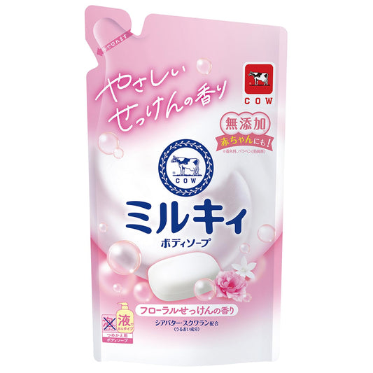 ミルキィボディソープ　フローラルせっけんの香り　詰替用 容量360ML 牛乳石鹸共進社 ボディソープ