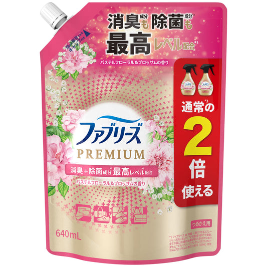 ファブリーズＷ除菌＋消臭　プレミアム　パステルフローラル＆ブロッサムの香り　つめかえ特大サイズ容量640ML