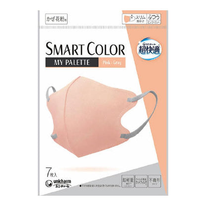 超快適ＳＭＡＲＴＣＯＬＯＲ　ＭｙＰａｌｅｔｔｅ　Ｐｉｎｋ×Ｇｒａｙふつう７枚 容量7マイ マスク