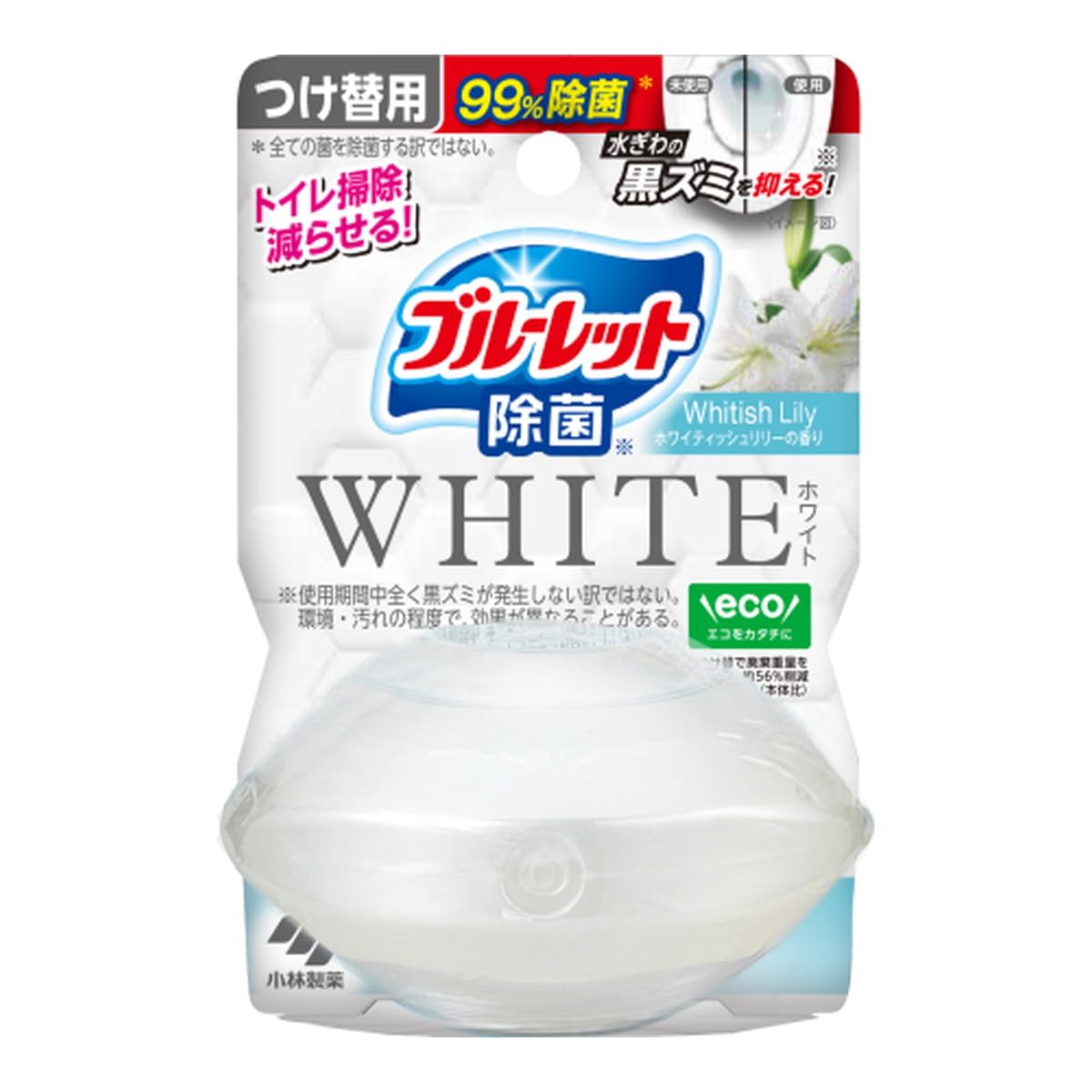 液体ブルーレット除菌ホワイト　つけ替用　ホワイティッシュリリーの香り 容量67ML小林製薬