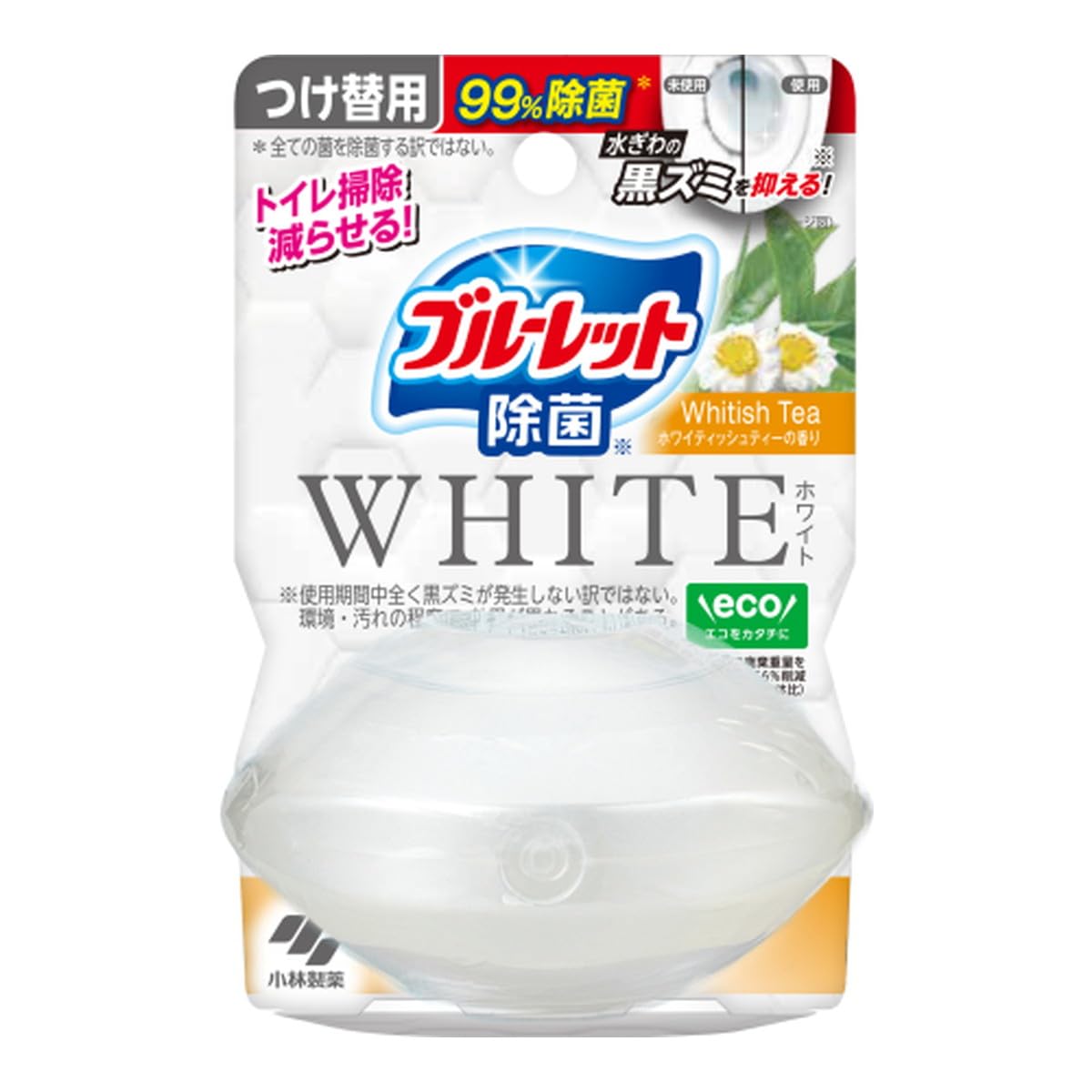 液体ブルーレット除菌ホワイト　つけ替用　ホワイティッシュティーの香り 容量67ML小林製薬