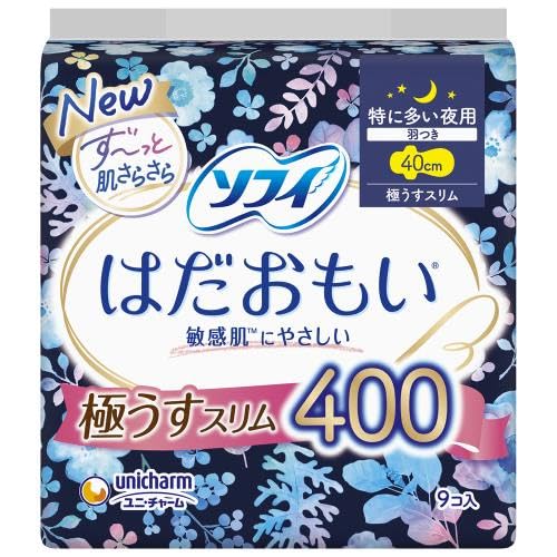ソフィはだおもい極うすスリム特に多い夜用４００　９枚 容量9マイ ユニ・チャーム 生理用品