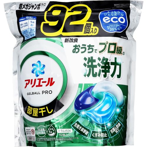 アリエールジェルボールプロ　部屋干し用　つめかえ超メガジャンボサイズ 容量92ｺ Ｐ＆Ｇ