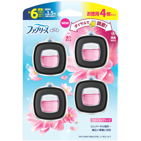 ファブリーズ　イージークリップ　フローラルブリーズ　４個パック 容量2ML Ｐ＆Ｇ 芳香剤・車用