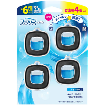 ファブリーズ　イージークリップ　スカイブリーズ　４個パック 容量2ML Ｐ＆Ｇ 芳香剤・車用