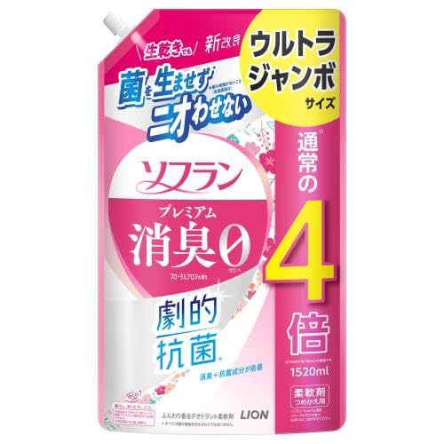 ソフラン　プレミアム消臭　フローラルアロマの香り　ウルトラジャンボ　１５２０ｍｌ 容量1520ML ライオン