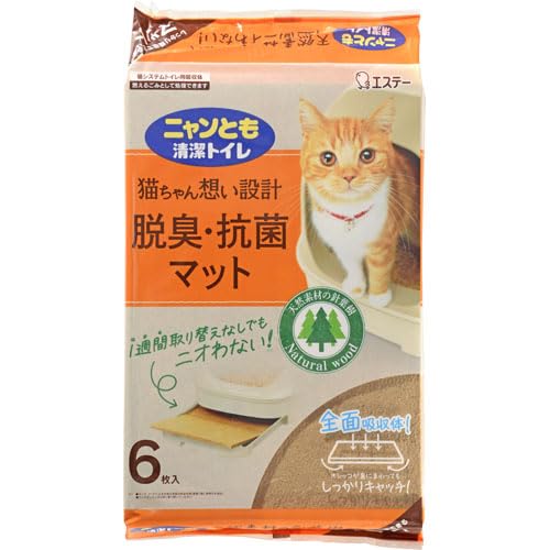 ニャンとも清潔トイレ　脱臭・抗菌マット　６枚 容量6ﾏｲ エステー ペット用品