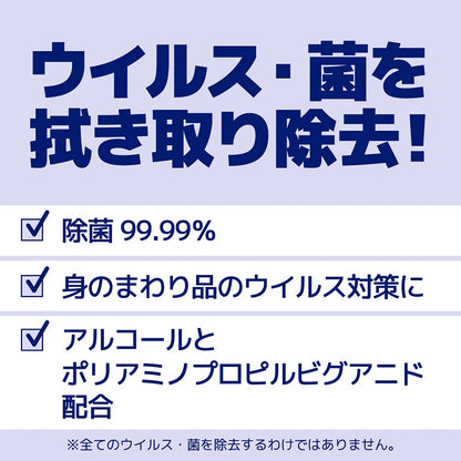エリエール除菌できるアルコールタオルウイルス除去用携帯用１０枚×３Ｐ容量30枚