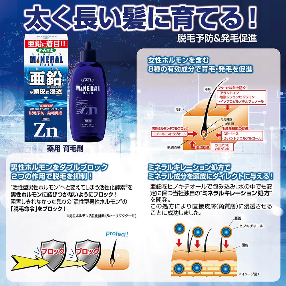 薬用加美乃素ミネラルヘア育毛剤 容量180ML 加美乃素本舗 育毛剤・養毛剤