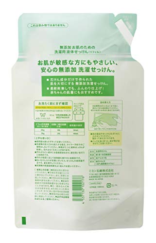 無添加お肌のための洗濯用液体せっけん　詰替ＳＴ１０００ｍｌ 容量1000ML ミヨシ石鹸 衣料用洗剤・自然派